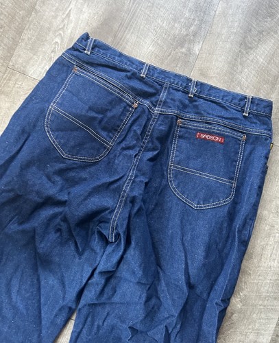 Vintage Sasson Jeans Pants Tapered Sz 42 Pleats Blue Denim Men’s - Picture 2 of 6