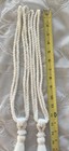 Pair of Curtain Drapery TieBacks Tassels Cord 8” Tassels White — photo 3