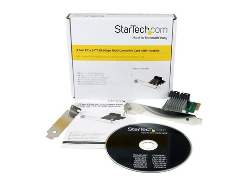 StarTech.com 4 Port PCI Express 2.0 SATA III 6Gbps RAID Controller Card with Hyp - Picture 5 of 5