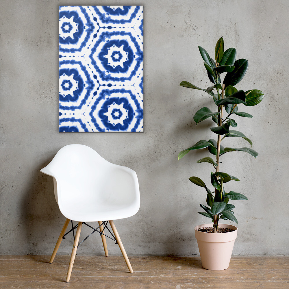 Canvas Wall Art Boho Tie Dye Blue Wall Art Home Decor Wall Hanging Wysoko oceniany klasyk
