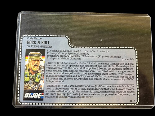 Rock & Roll 1989 GI Joe Cobra AFA Graded Loose AFAU85 w/filecard - Picture 4 of 5