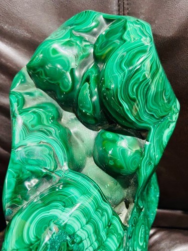 Huge Nnatural Polished Malachite Crystal  Mineral specimen - Freeform 63 Lbs - Picture 16 of 24