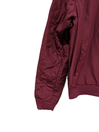 Seltene Victoria Secret Pink Gold Logo weinrot Bomberjacke durchgehender Reißverschluss Large - Bild 8 von 12