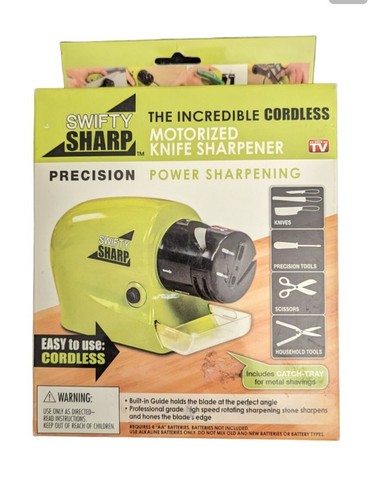 Chefs Knife Sharpener System-Swifty Sharp Tool Cordless Motorized  - Picture 1 of 4