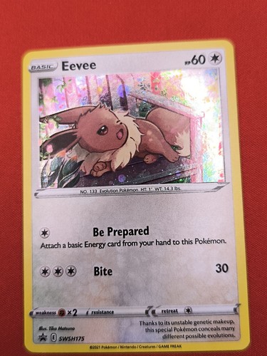 Eevee SWSH175 Sword & Shield Ultra Rare Holo Promo Pokemon Card * New * - Foto 9 di 12