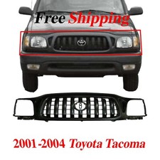 New For 2001-2004 TOYOTA TACOMA Bumper Radiator Grille Matte Front Black 2WD
