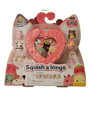 Squishmallow Series 2 Squish-A-Longs Valentines Collectable Kids 8pc Pink Set