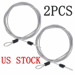 2pcs 7 Foot Braided Steel Coated Security Cable Luggage Lock Wire Bike Purses HQ