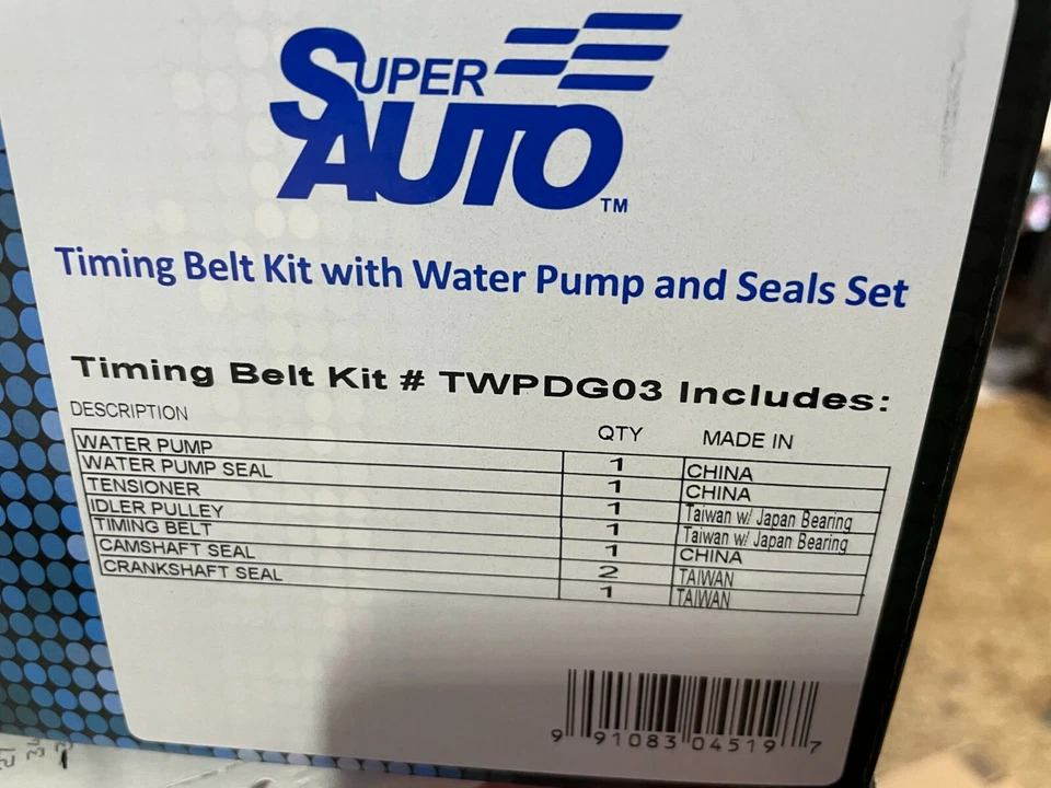 NUEVO Kit de correa de distribución con bomba de agua y juego de sellos TWPDG03 **Ver DESCRIPCIÓN** Foto 4 de 4