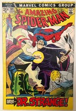 Amazing Spider-Man #109 (1972) Doctor Strange! 7.0 Fine/Very Fine!