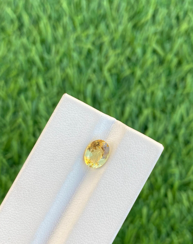 Elegante Eliodoro Naturale Ovale Taglio Sfaccettato Giallo Eliodoro 1,35ct Pietra Preziosa Sciolta - Foto 3 di 5
