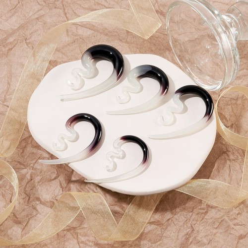 2 Stück Glas Kegel Handarbeit Ohrhänger Twist Ohr Messgeräte Dehnung Piercing Kit - Bild 6 von 14