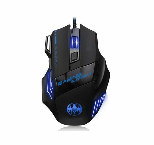 Mechanical Feel Gaming Keyboard Mouse Combo LED Rainbow Backlit Computer Desktop - Picture 10 of 10