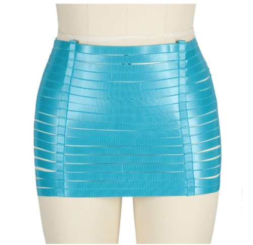 Sexy Bodycon Mini Skirt Adjustable Goth O-Ring Cut Out Dancer Punk Bondage Rave - Afbeelding 18 van 18