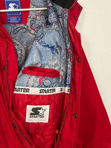 Vintage 90's Starter UNLV Running Rebels Mens Red Jacket Long Bomber Size XL - Picture 18 of 21