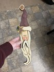 Tender Heart Treasures Hand Painted Santa Rustic Wood Vintage Wall Hanging 1998