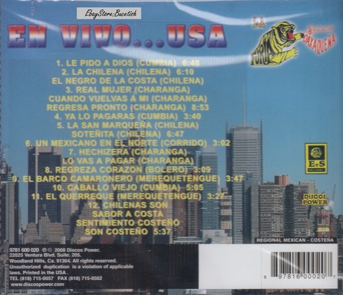 La Furia Oaxaquena En Vivo USA New Sealed CD - Imagen 2 de 2