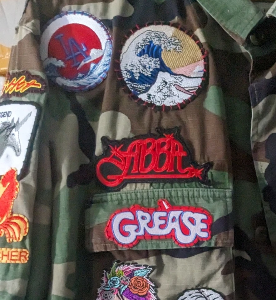 LA Patch Dodgers Baseball Japan Great Wave Red Sun Ohtani Embroidered Iron On 3" - Image 3 of 4