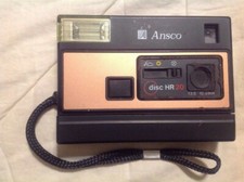 Vintage 1983 Ansco disc HR 20 Camera with Cream Colored Front Plate