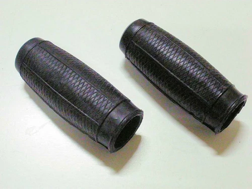 Vintage Bicycle Handlebars Grips Tower BLACK (RUBBER ) 1 pair NOS  1960s