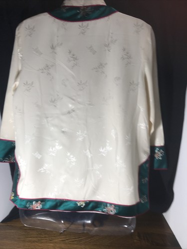 Chinesische Kunst & Handwerk H.X. LTD 100% Seide Top Jacke Art To Wear Damen M - Bild 6 von 12