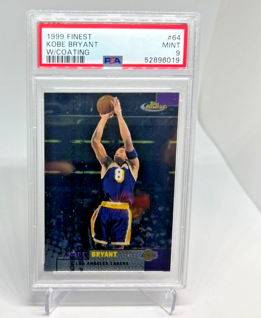 nba カード kobe bryant psa9  99シリーズ PSA 9 - 199 Topps Finest KOBE BRYANT w/ Coating #64 Lakers