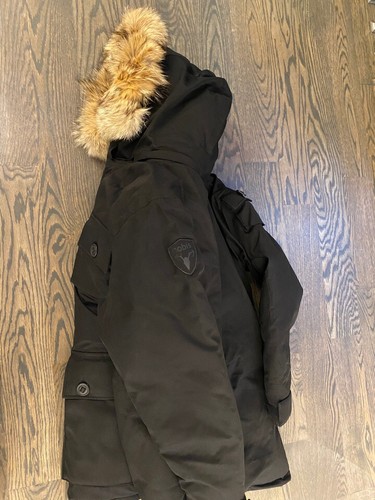 Nobis Kato Down Luxury Goose Parka Jacket Black made Canada XXl MSRP1295 - Picture 6 of 11