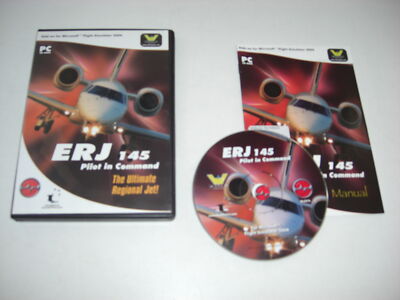 ERJ 145 Pilot In Command PC CD Rom Add-On Flugsimulator Sim 2004 FS2004