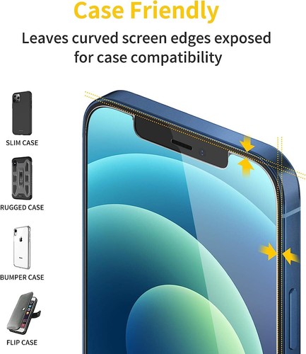 Gorilla Vetro Temperato Protezione Schermo per iPhone 12,12 Mini, 12 Pro, 12Pro Max - Foto 7 di 30