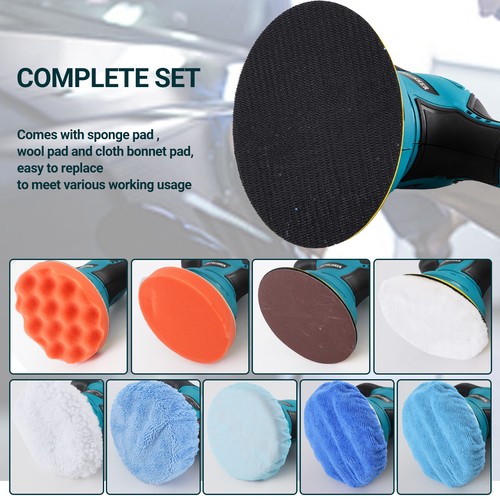 Dual Action Car Polisher Buffer Machine 6" Cordless Sander Polishing w/2 Battery - Picture 9 of 17