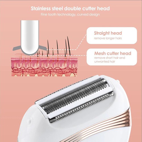 Cordless 2 in 1 Electric Lady Shaver Rechargeable Painless Razor Bikini Trimmer - Picture 15 of 22