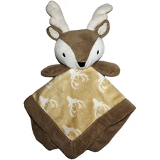 LEVTEX Brown DEER Baby Security Blanket Lovey Antlers Tan Beige Hunting