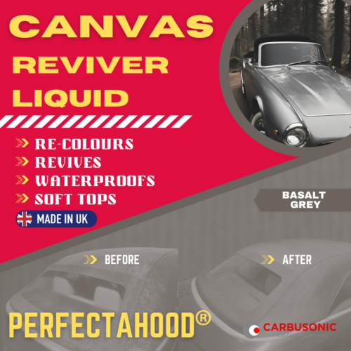 Capó de techo convertible rojo lona tinte reviver, restaura color a telas 1 LT - Imagen 3 de 14