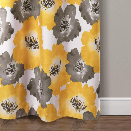 Julie Floral Insulated Grommet 100% Blackout Window Curtain Panels, Pair, 38" W - Picture 5 of 9