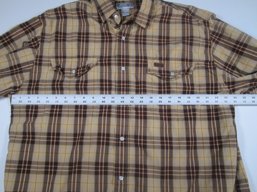 Carhartt - Men's Long Sleeve Pearl Snap Plaid Dress Shirt - Cotton - Size Large - Picture 6 of 8