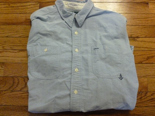 Herren Polo by Ralph Lauren blaues Button Down Langarm Hemd, Größe Extra Large - Bild 1 von 6