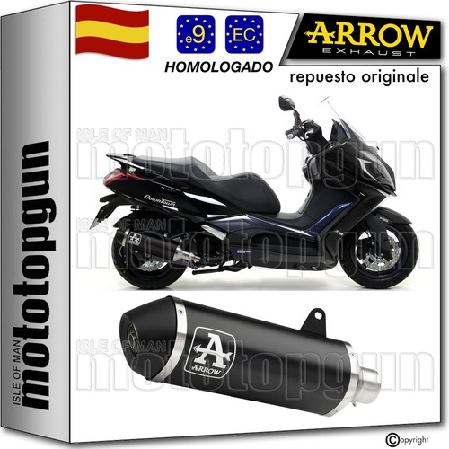 ARROW TUBO ESCAPE HOMOLOGADO RC URBAN NEGRO KYMCO DOWNTOWN 350 I 2016 16 2017 17 - Picture 1 of 5