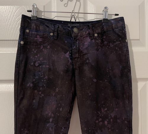 Jessica Simpson Kiss Me Purple Acai Coated Jegging Sz 27 (27x31.5) EUC - Picture 2 of 7