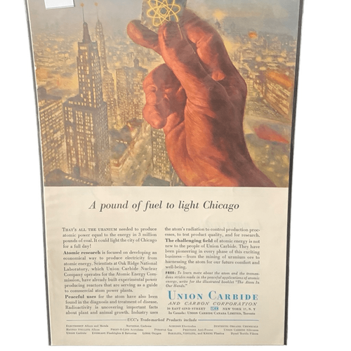 Union Carbide 1957 de colección una libra de combustible para iluminar anuncio de Chicago - Imagen 4 de 4