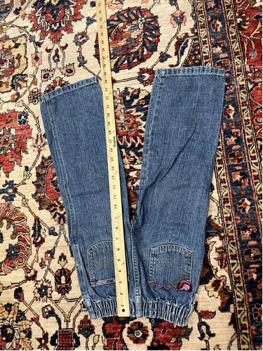 Vintage OshKosh Little Girl Floral Embroidered Wide Leg Stretch Jeans Size 5 - Picture 8 of 8