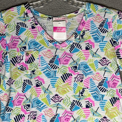 T-Shirt Regenschirme frisch produziert klein bunt Tasche Küste adrett Beachcore - Bild 7 von 14