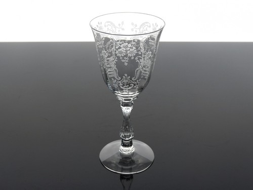 FOSTORIA MEADOW ROSE KLAR KRISTALL 10 OZ WASSERKELCHE GLÄSER - 2ER SET - Bild 2 von 4