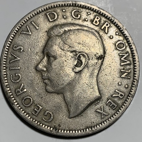 1949 Great Britain ½ Half Crown King George VI Coin, 🇬🇧 Free Shipping! - Picture 4 of 7
