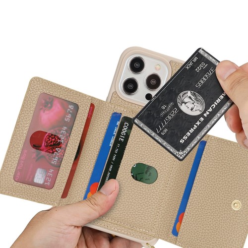 Funda de Lujo para iPhone 15 Pro Max 14 13 12 Cuero Billetera Tarjeta Cubierta con Correa - Imagen 73 de 86