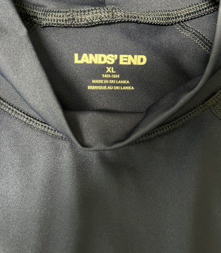 Land’s End Boys Navy Short-Sleeve Rash Guard Swim Shirt Size Large 14-16 - Picture 5 of 9