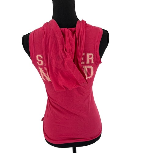 New Harajuku Lovers Gwen Stefani Tank Top Hooded Girls Size 14 Skater Nerd Pink - Picture 4 of 10