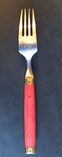 VINTAGE ~ STYSON STAINLESS FLATWARE ~ LOT OF 6 COLORED BAKELITE & RIVETED ITEMS - Picture 12 of 13