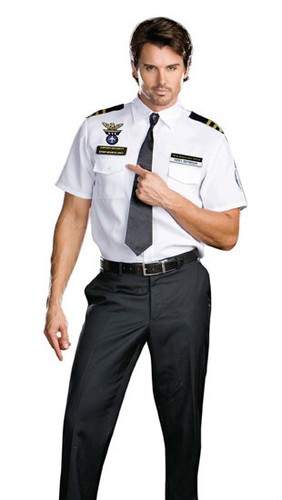 Disfraz de oficial de seguridad de búsqueda en tira del aeropuerto de la TSA, Dreamgirl 6553, M, L, XL, XXL