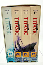 Titanic Boxed Set VHS Tapes 1994 A&E 4-Part TV Movie Documentary  Free Shipping