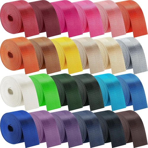 24 Colors Nylon Webbing Straps - 1.5 Inch Wide, 3.3 Yards Each for DIY Crafts - Picture 3 of 8